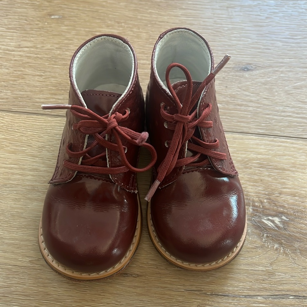 Leather ankle boot red - Picture 2 of 3